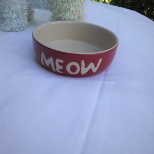 Meow Cat Bowl Pet Rageous Designs Hand Crafted Dishwasher/Microwave Safe NEW